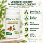Labodem Piel complément naturel pour peau, poil et digestion chien chat avec 5 bénéfices clés