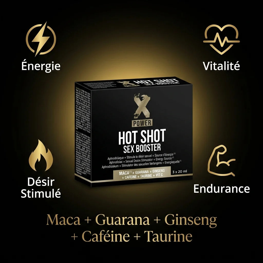 Labophyto Hot Shot Sex Booster X Power aphrodisiaque avec bénéfices énergie, vitalité et endurance
