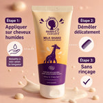 Lait capillaire sans rinçage Noire Ô Naturel 200ml avec guide d'utilisation enfant