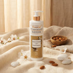 Lait corporel amande bio Florame 400ml avec fleurs d'amande et tissu coton naturel