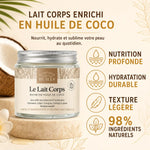 Lait Corps Huile de Coco Comptoir des Huiles 100ml - Hydratation naturelle et nutrition profonde