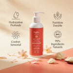 Lait Corps Fleur de Tiaré Bio 200ml Najel - Hydratation naturelle en packaging blanc et rouge