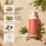 Lait Corps Fleur de Tiaré Bio Najel 200ml avec ingrédients naturels certifiés bio