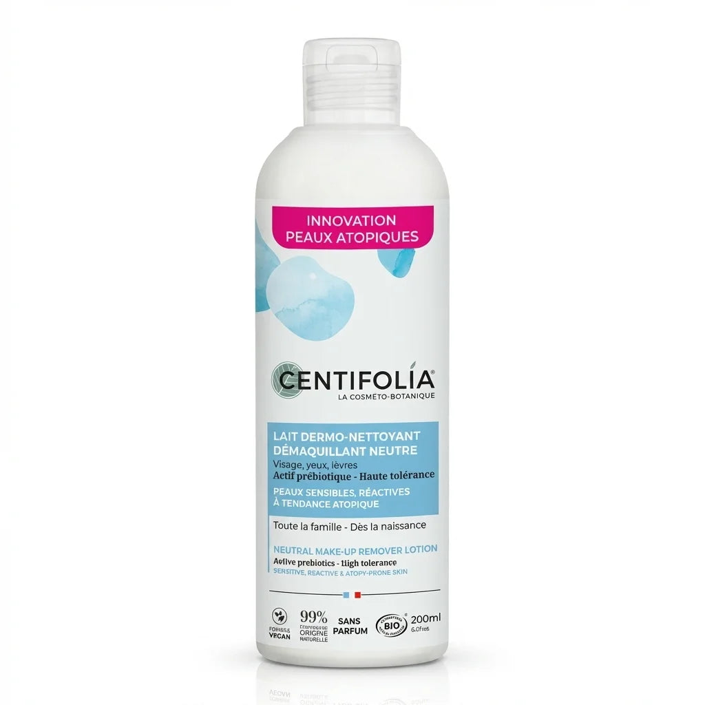 Lait démaquillant Centifolia bio 200ml peaux atopiques bouteille