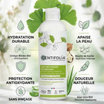 Lait nettoyant Centifolia 200ml avec ingrédients bio ginkgo, karité et aloe vera