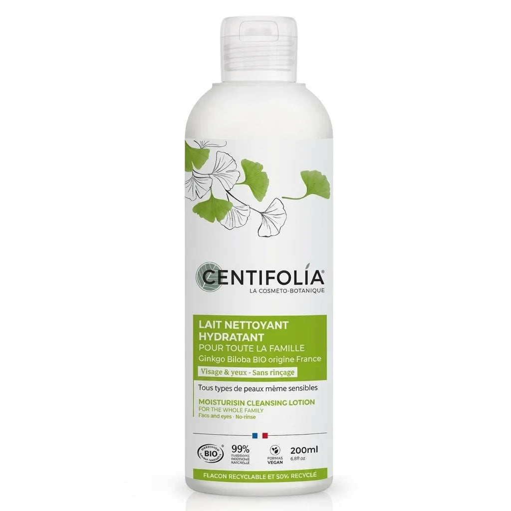 Lait nettoyant hydratant Centifolia 200ml - Flacon blanc certifié BIO