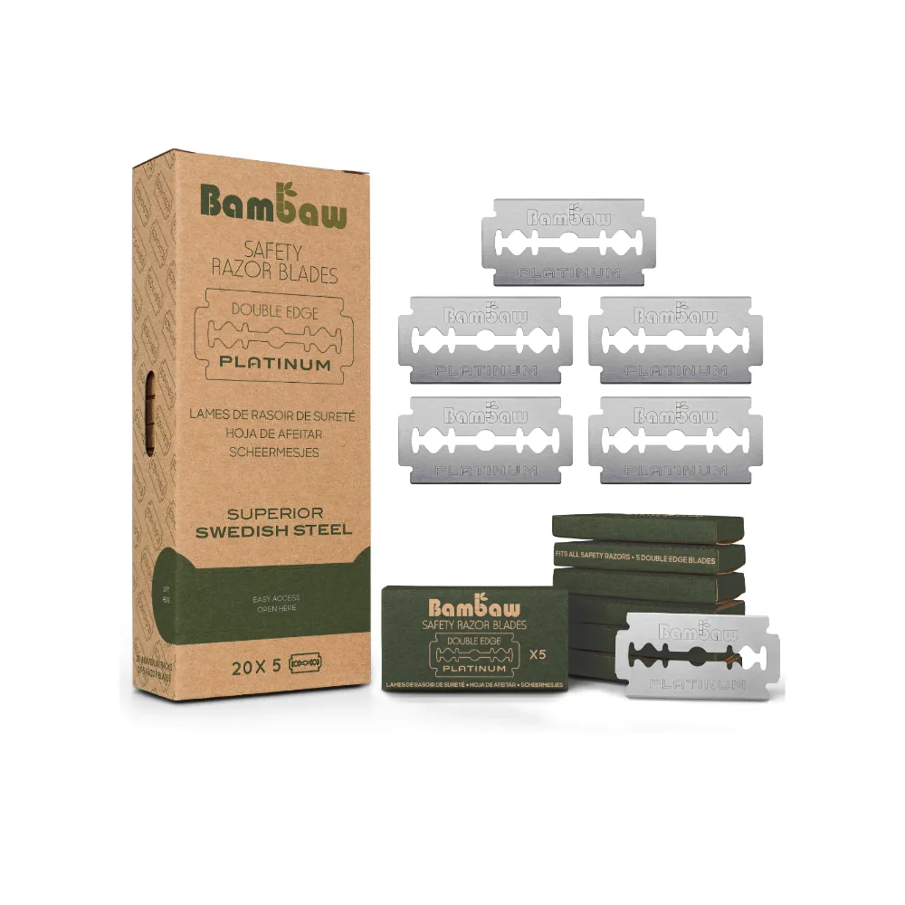 Un coffret de 20 x 5 lames de Rasoir de sûreté Bambaw