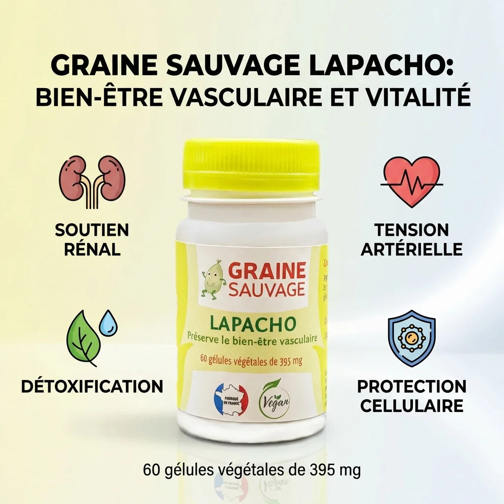 Lapacho 60 gélules Graine Sauvage - Bénéfices rénaux, tension artérielle et détoxification
