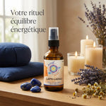 Huile de cristal Lapis-Lazuli 50ml Ansil avec pierres bleues et bougies bien-être