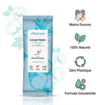 Lavant mains Fleur de Coton Pimpant 25g naturel zéro plastique avec icônes bénéfices
