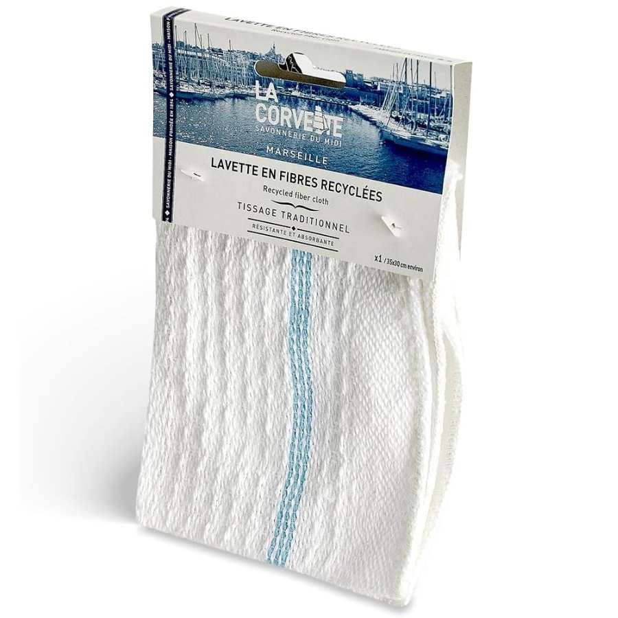 Une lavette en fibres recyclées de 35x30 de la marque La Corvette