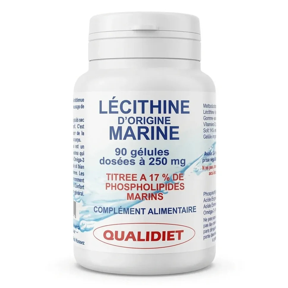 Lécithine d'origine marine 90 gélules Vitalosmose complément alimentaire