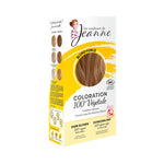 Boîte de Coloration blond foncé 100% Végétale Les Couleurs de Jeanne, en 2 x 50g, pour une couleur naturelle et respectueuse des cheveux.