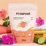 Lessive Pimpant poudre 700g recharge avec fleurs et linge frais coloré
