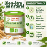 Levure de Bière Bio 60 gélules Graine sauvage - Mode d'emploi et instructions d'utilisation