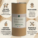 Levure de Bière Phyto'lab pour chien et chat - Infographie bénéfices santé du poil et peau