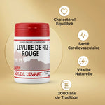 Levure de riz rouge 60 gélules avec bénéfices santé cardiovasculaire et cholestérol