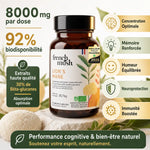 Lion's Mane French Mush 56 gélules - Flacon avec bénéfices cognitifs: concentration, mémoire, humeur