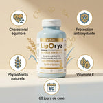 Liporyz 180 capsules huile son de riz LT Labo régule cholestérol antioxydants phytostérols