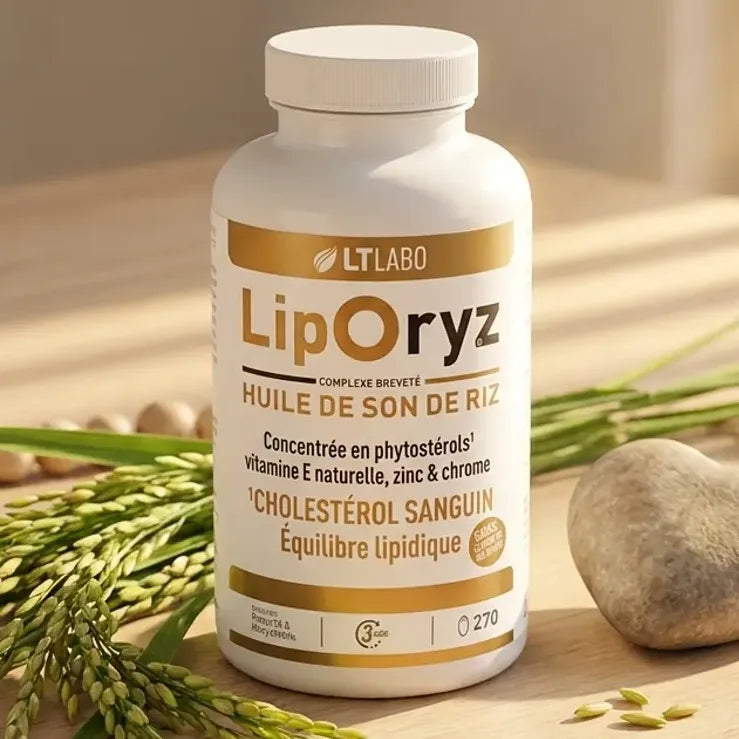 Liporyz 270 capsules huile son riz cholestérol LT Labo bouteille bien-être santé cardiaque