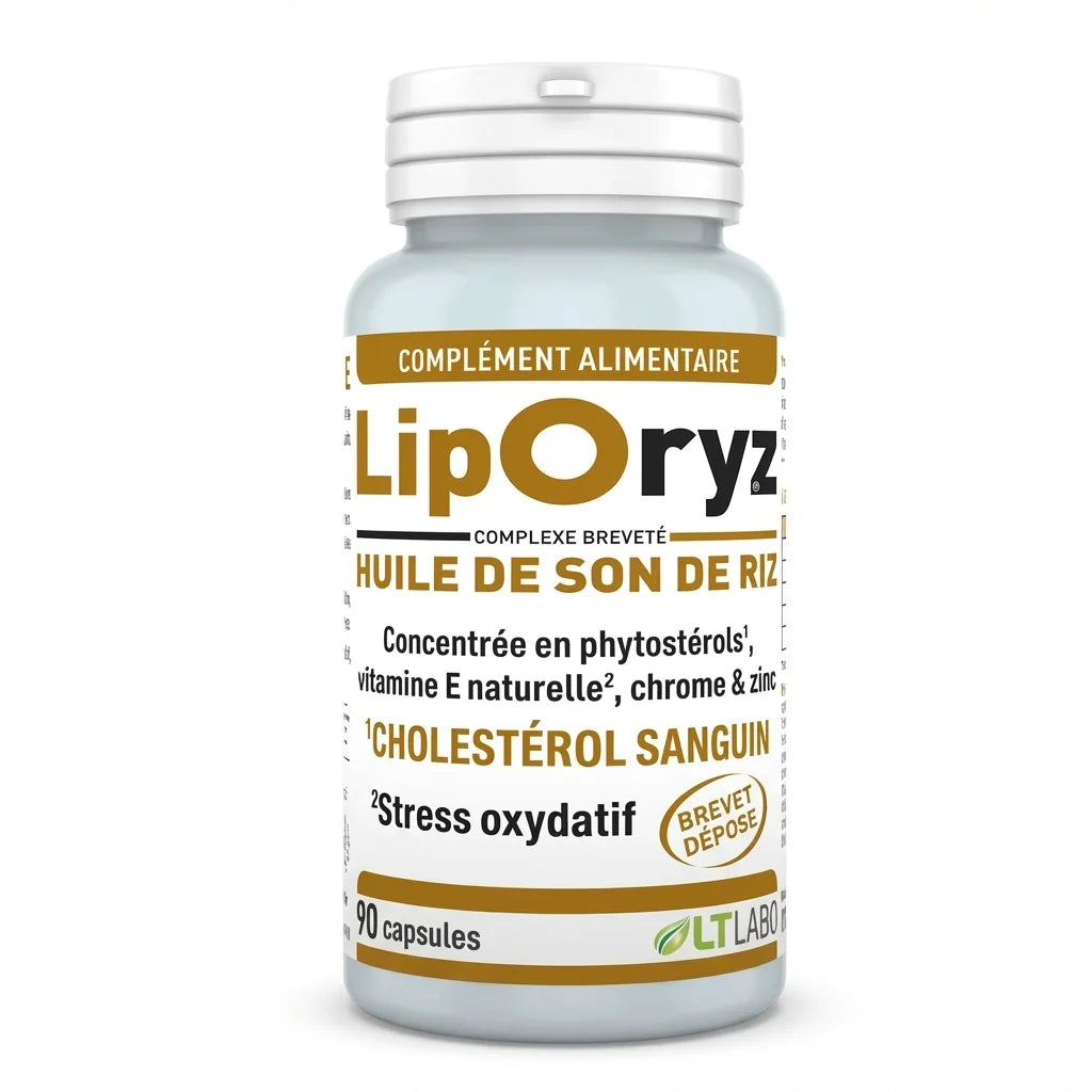 Liporyz 90 capsules huile de son de riz pour réguler le cholestérol LT Labo