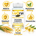 Liporyz Starter 80 capsules - Supplément cholestérol phytostérols vitamine E chrome zinc LT Labo