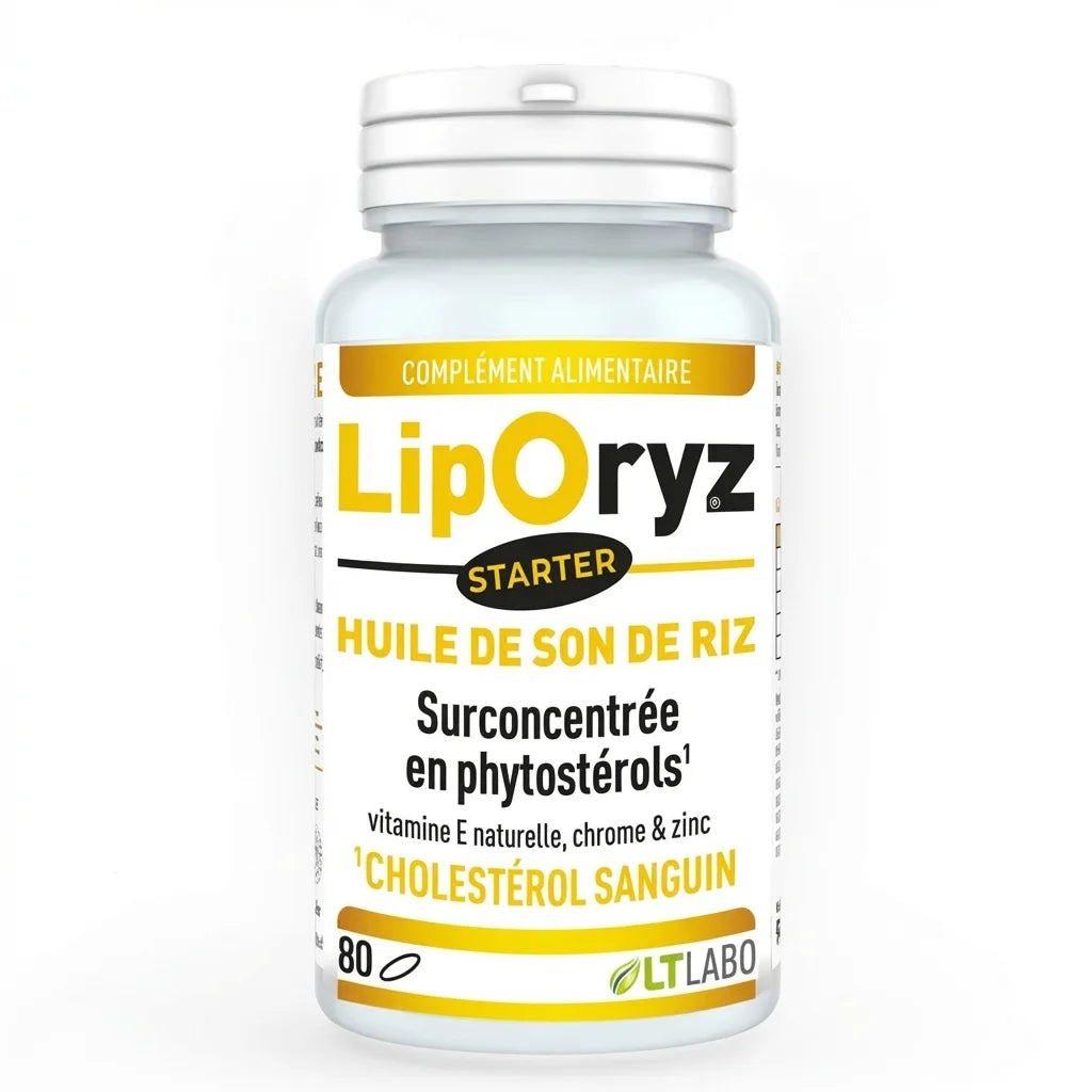 Liporyz Starter 80 capsules LT Labo - Flacon blanc avec étiquette jaune et noire