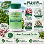 Lithothamne 90 gélules Aosa - Supplément calcium magnésium zinc pour santé osseuse