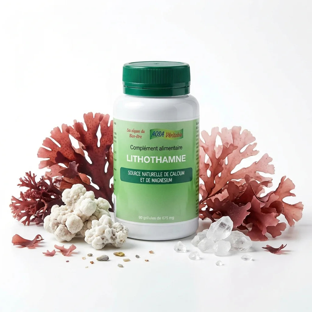 Lithothamne Aosa Véritable 90 gélules avec algues rouges et minéraux marins naturels
