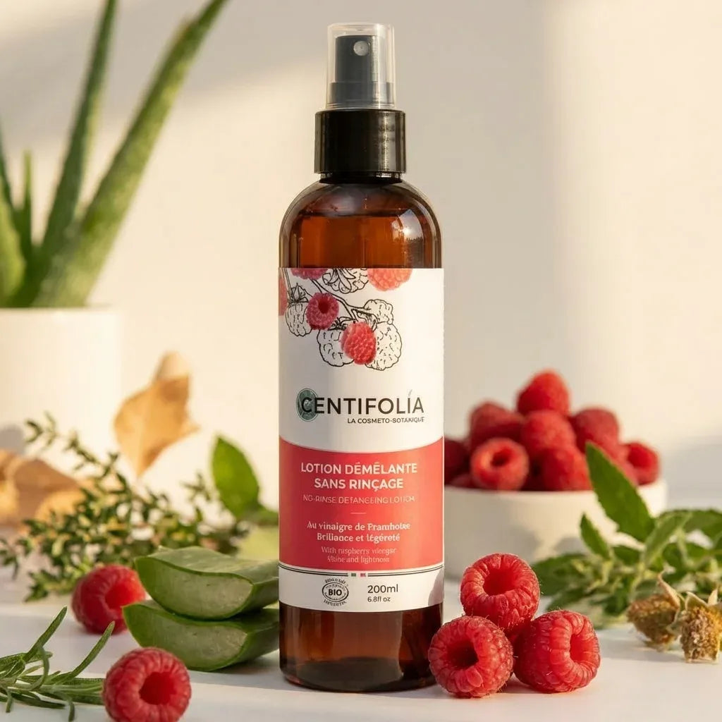 Lotion démêlante Centifolia vinaigre framboise bio 200ml avec ingrédients naturels