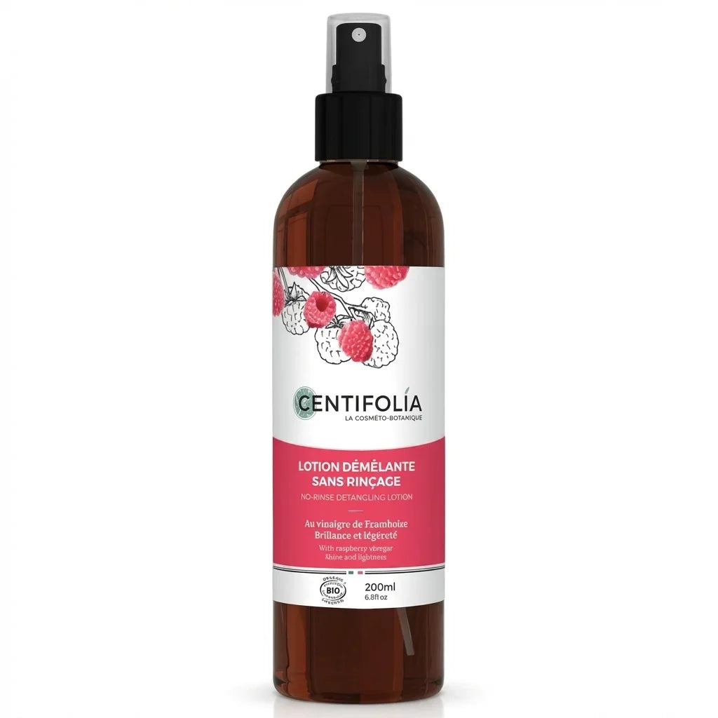 Lotion démêlante sans rinçage Centifolia vinaigre framboise bio 200ml flacon vaporisateur