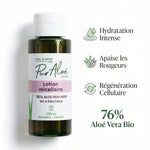 Lotion Micellaire Bio Pur'Aloé 76% avec bénéfices : hydratation, apaisement rougeurs, régénération