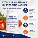 Lyco-15 60 gélules lycopène 15 mg Qualidiet avec bénéfices antioxydant peau prostate cœur