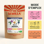 Maca Poudre Bio 75g Sol Semilla avec mode d'emploi et dosage recommandé