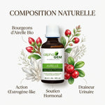 Macérat bourgeons airelle bio 50ml Alphagem en flacon verre brun avec ingrédients naturels