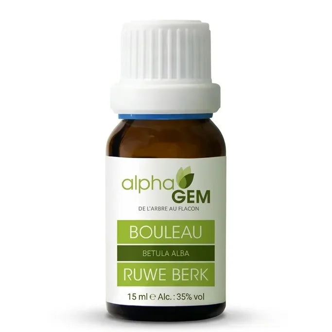 Macérât de bourgeons de Bouleau Bio 15ml Alphagem en flacon verre ambré