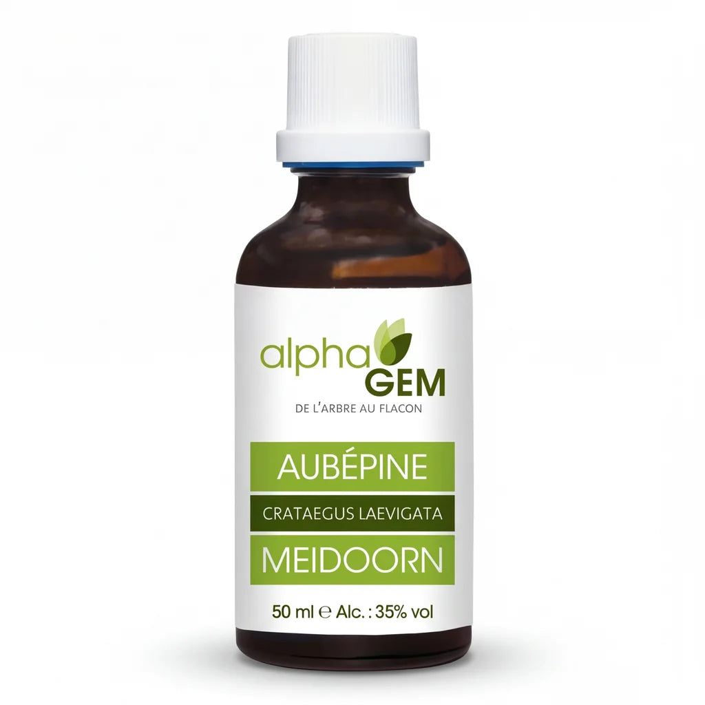 Macérat de bourgeons Aubépine Bio 50ml Alphagem - Flacon pipette verre ambré