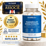 Magnésium Bisglycinate Humble+ 90 gélules avec certifications et note 4.8/5