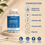Magnésium Bisglycinate 90 gélules Humble+ avec composition nutritionnelle et bénéfices santé