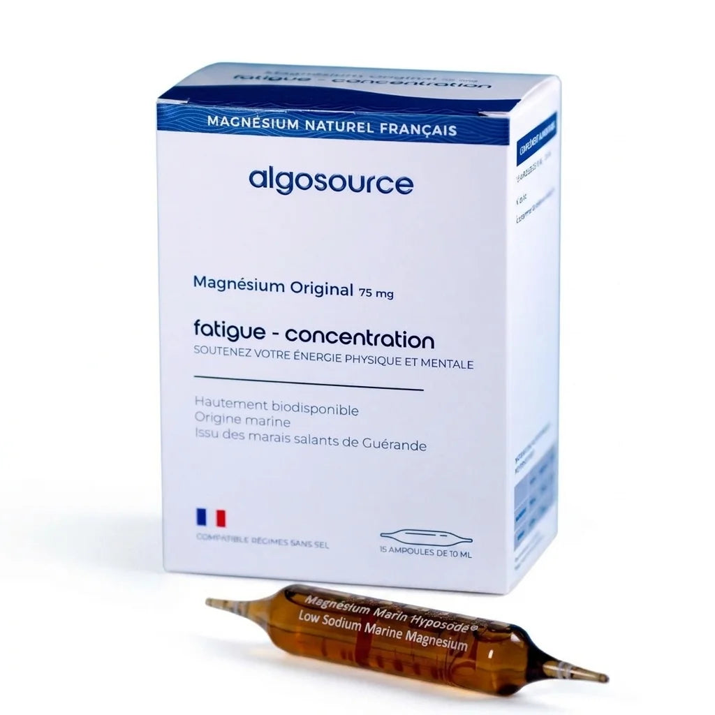 Magnésium Marin Hyposodé AlgoSource 15 ampoules pauvre en sodium