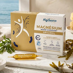 Magnésium Marin Hyposodé AlgoSource 20 ampoules avec emballage et algues marines