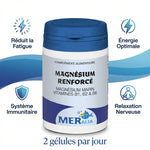 Magnésium Renforcé MERalia 60 gélules avec bénéfices : fatigue, énergie, immunité, relaxation