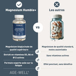 comparaison entre le magnésium bisglycinate age well de humble + et les autres