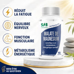 Malate de magnésium SFB Laboratoires 90 comprimés avec bénéfices : fatigue, nerfs, muscles, énergie