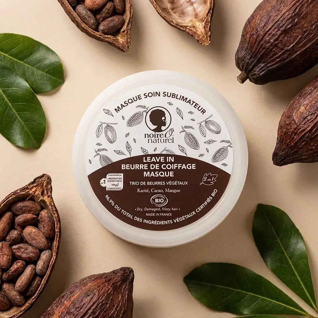 Masque capillaire 3 en 1 Noire O Naturel en pot avec cacao et karité