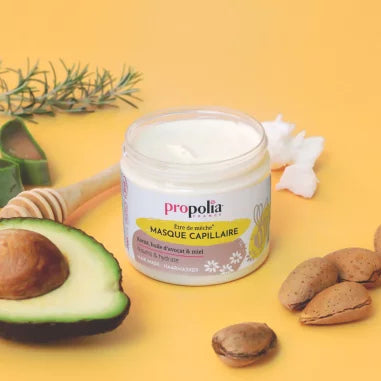 Photo d'ambiance du Masque cheveux Bio Karité, Miel & Huile d'avocat - 200ml - Propolia