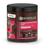 Masque cheveux Centifolia brillance intense 3 en 1 en pot verre ambré avec étiquette rose