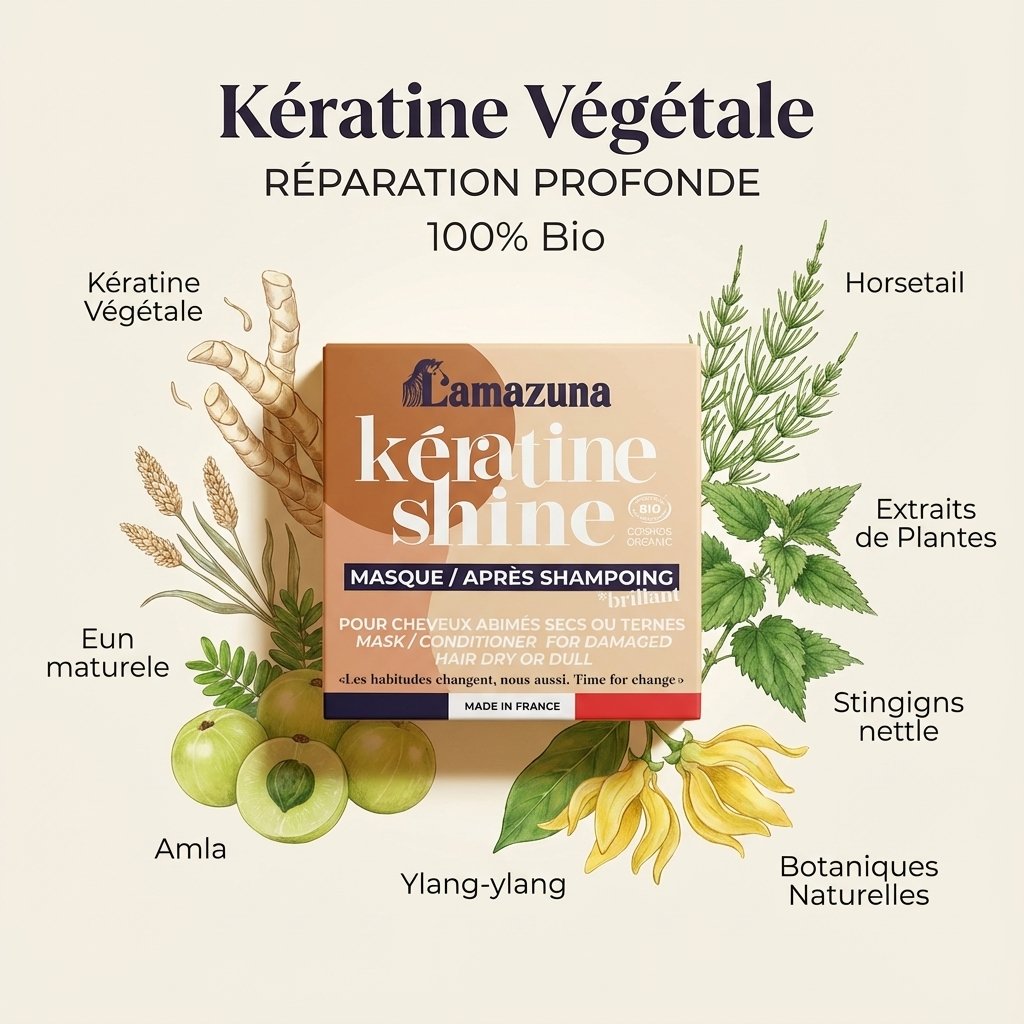 Masque Kératine Repair 75g Lamazuna avec ingrédients naturels bio et botaniques