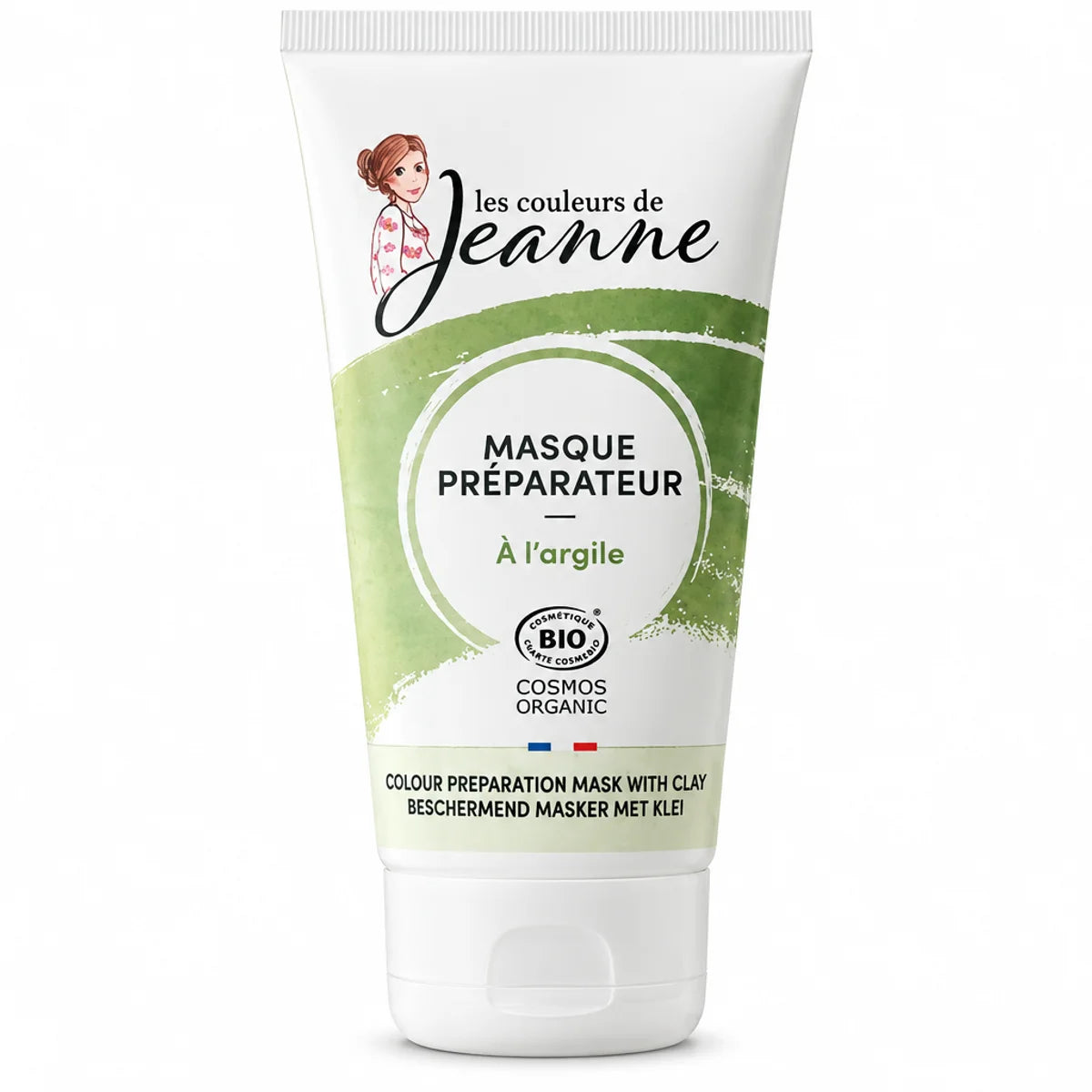 Masque préparateur argile bio 150ml Les Couleurs de Jeanne tube blanc