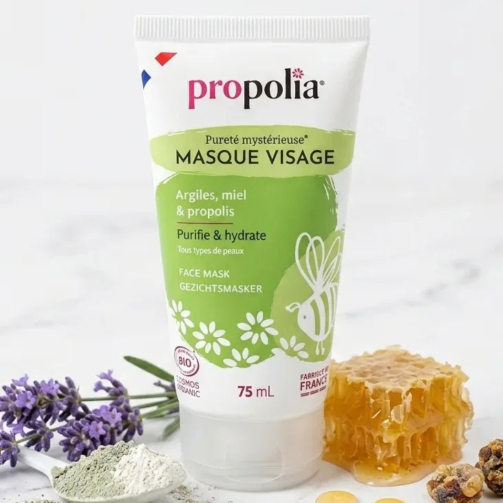 Masque visage bio Propolia propolis miel argiles 75ml avec ingrédients naturels